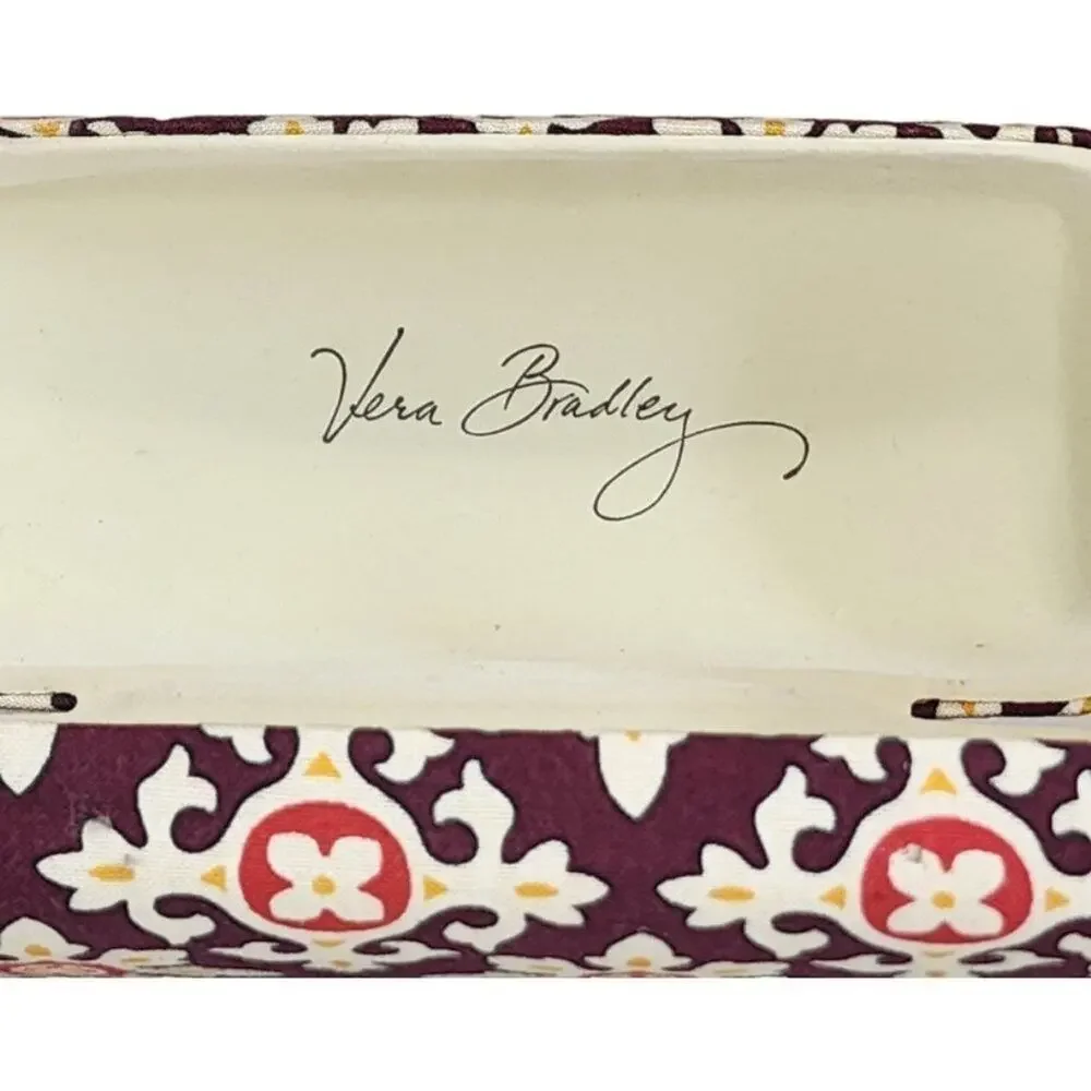 Vera Bradley‎ Eyeglass Case And Clip Zip ID Wallet Medallion Pattern